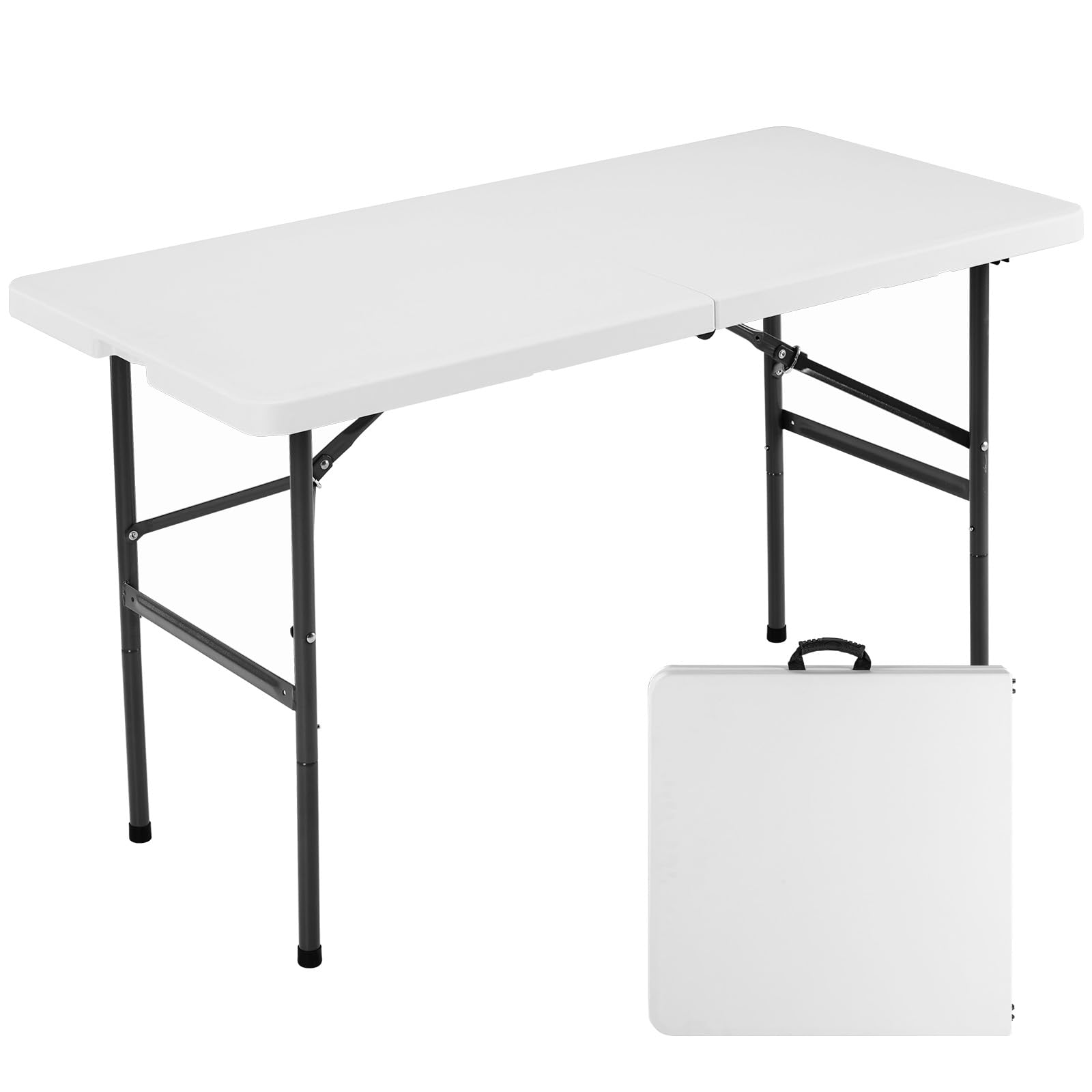 Amazon.com: Sweetcrispy 4ft Plastic Folding Table Outdoor Indoor